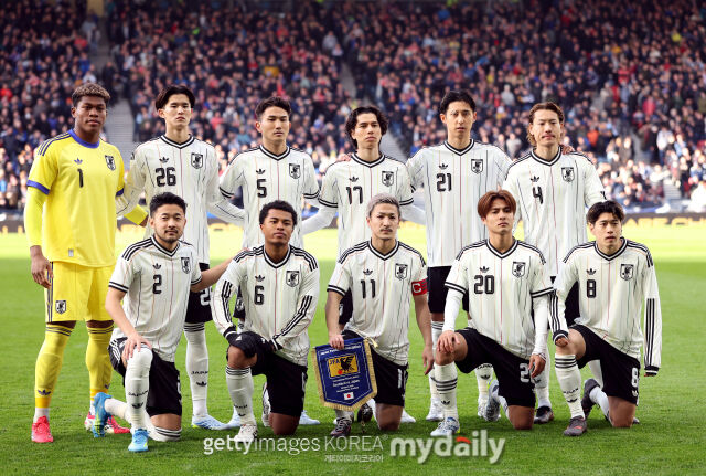 29일 스코틀랜드와 친선전에 나선 일본 선수들. /게티이미지코리아