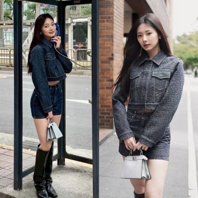 周子瑜回老家台湾，紧致的大腿和美腿……创造传奇