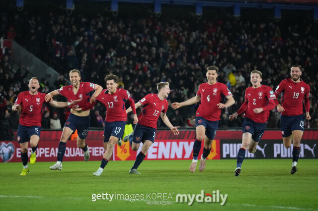 북중미월드컵 본선행에 성공한 체코 대표팀/게티이미지코리아