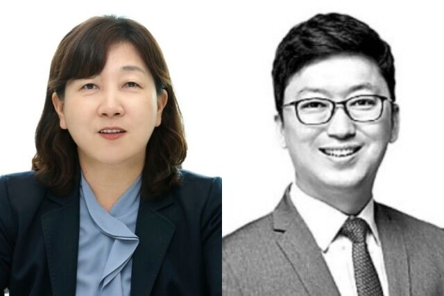 옥경화 KT 부사장(왼쪽), 천준범 KT 감사실장 내정자. /