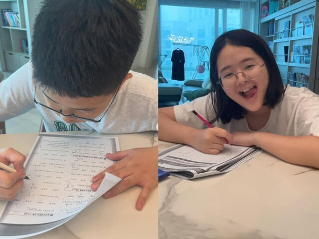 한창의 아이들이 한자 공부를 열심히 하고 있다. / 한창 소셜미디어