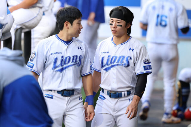 김지찬과 김성윤./삼성 라이온즈