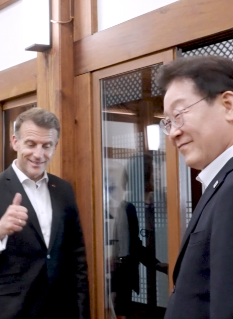 셰프 손종원이 에마뉘엘 마크롱 대통령으로부터 극찬을 받았다. / 유튜브 '이재명'