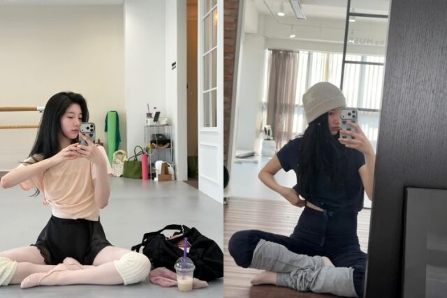 가수 겸 배우 수지가 발레에 몰두한 일상을 공개했다. / 수지 소셜미디어