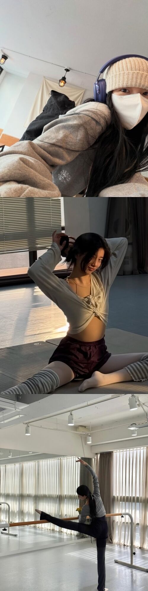 가수 겸 배우 수지가 발레에 몰두한 일상을 공개했다. / 수지 소셜미디어