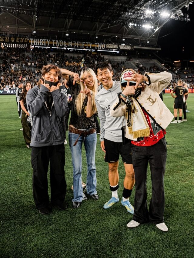 손흥민과 만난 지드래곤, 대성, 수주 / 소셜미디어