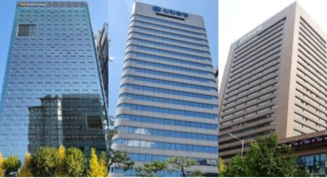 KB금융, 신한금융, 하나금융지주 본사 전경/각 사