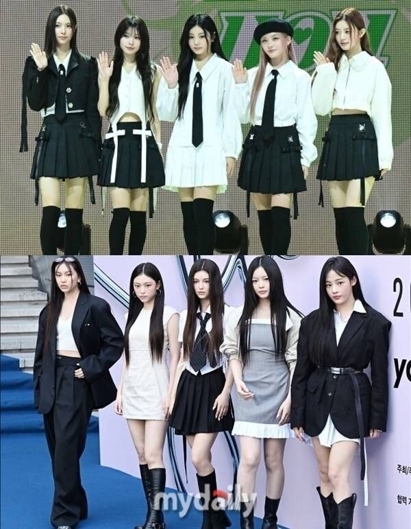 그룹 아일릿 단체(위쪽), 뉴진스 단체 / 마이데일리