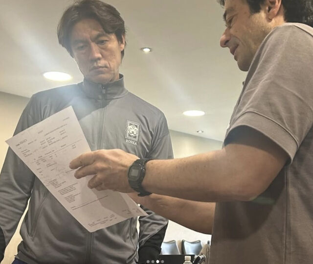 홍명보 감독과 주앙 아로소 코치/주앙 아로소 SNS