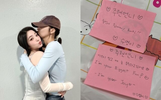 그룹 레드벨벳 멤버 아이린(왼쪽)과 조이가 남다른 애정을 드러냈다. / 아이린 소셜미디어