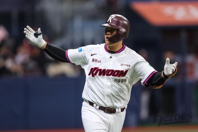 4번 타자로 나서는 김건희./키움 히어로즈