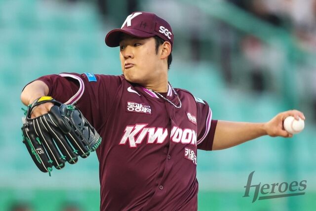 부상으로 엔트리에서 빠진 정현우./키움 히어로즈