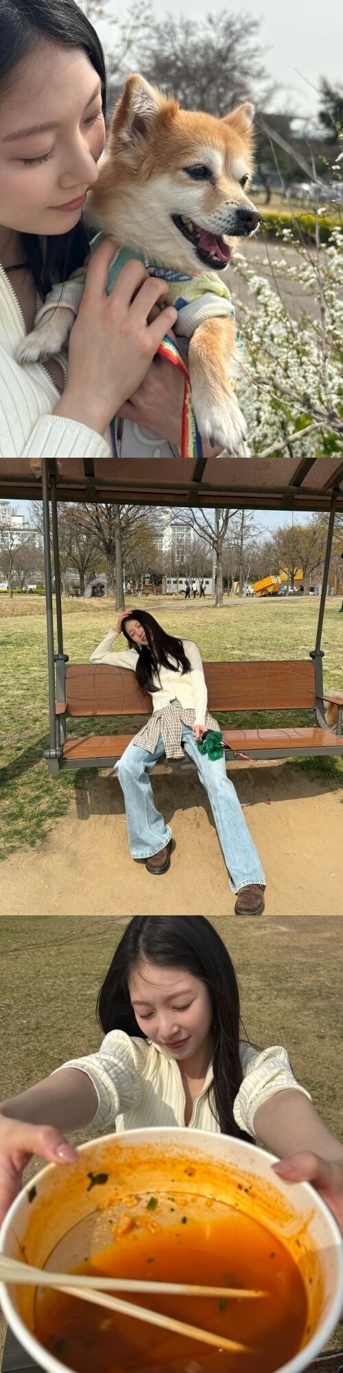 배우 공승연이 반려견과 즐거운 시간을 보냈다. / 공승연 소셜미디어