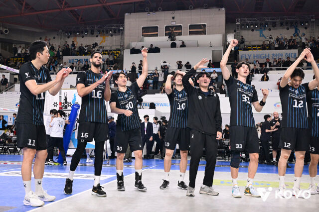 챔피언결정전 4차전을 승리한 현대캐피탈./KOVO