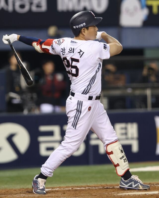 2타점을 기록한 양의지./두산 베어스