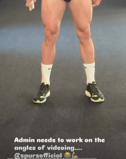 제임스 매디슨이 자기 다리 근육에 관한 영상을 공개했다./제임스 매디슨 SNS