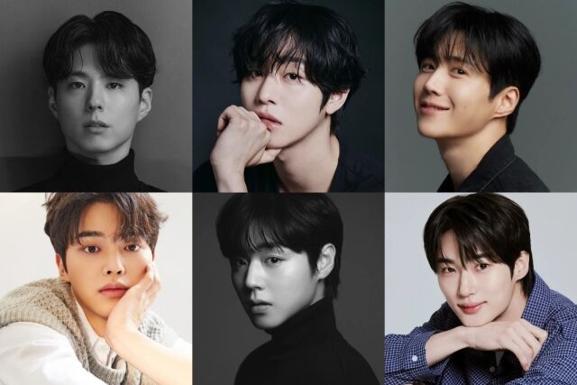 왼쪽부터 시계방향으로 배우 박보검, 안효섭, 김선호, 변우석, 박지훈, 송강 / 각 소속사