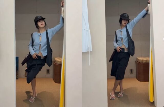 배우 김보라가 파격적인 ‘노브라’ 의혹을 부르는 과감한 패션을 선보이며 화제의 중심에 섰다./김보라 소셜미디어