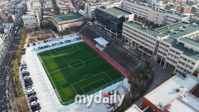 미림학원 새 운동장.