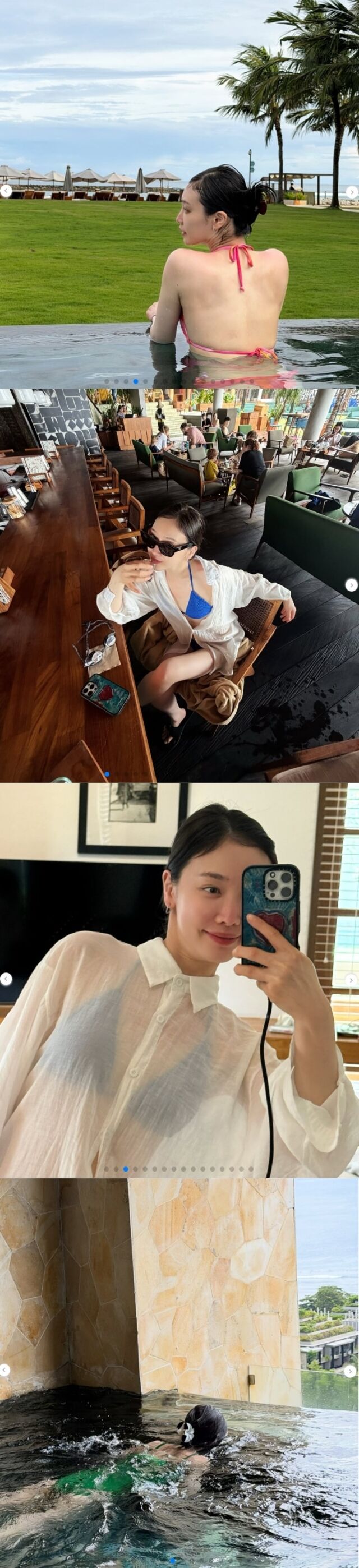 배우 김히어라가 발리 휴가 중 찍은 다채로운 사진들을 공개하며 팬들에게 반가운 근황을 전했다./김히어라 소셜미디어