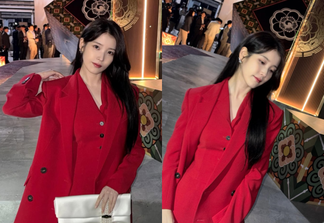 아이유가 '21세기 대군부인' 첫 방송 비하인드를 공개했다. / 아이유 SNS