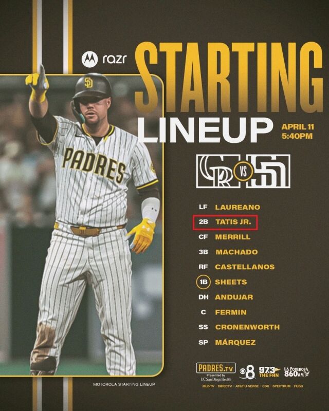 페르난도 타티스 주니어가 2루수로 출전했다./샌디에이고 파드리스 X