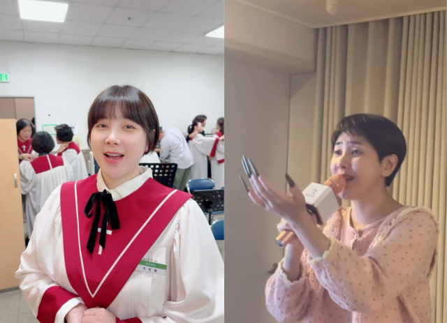 서인영이 찬양 영상을 공개해 화제를 모얐다. / 서인영 SNS