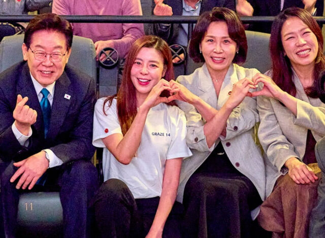 이재명 대통령, 김규리, 김혜경 여사, 염혜란./청와대