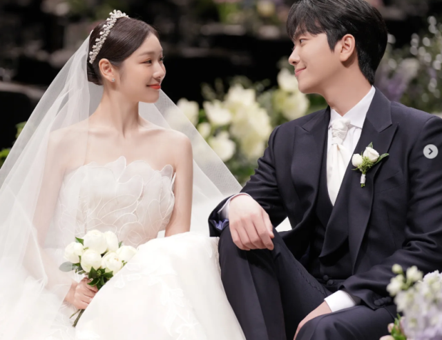 '피겨 전설' 김연아와 남편 고우림 결혼식 모습./김연아 소셜미디어