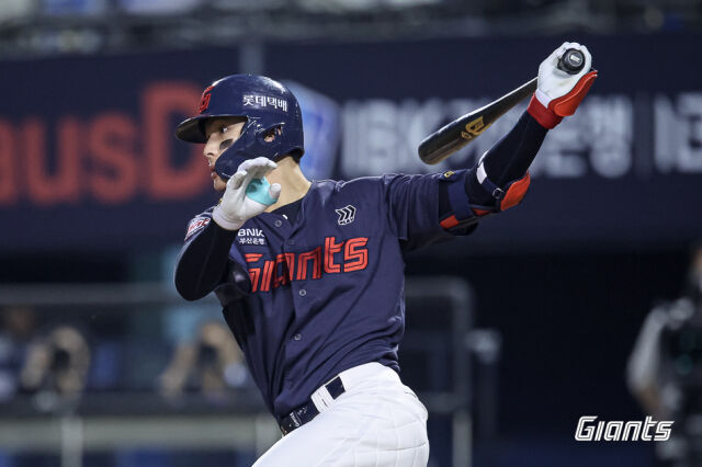 류현진에게 강했던 윤동희. 3번으로 선발 출전한다./롯데 자이언츠