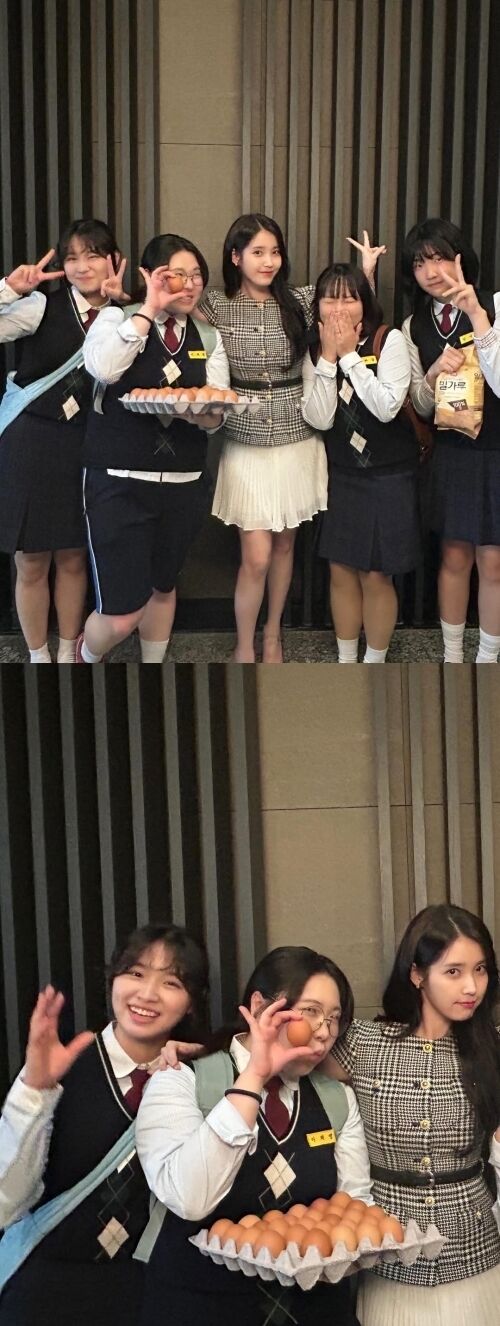 가수 겸 배우 아이유가 '21세기 대군부인' 촬영 비하인드를 공개했다. / 아이유 소셜미디어