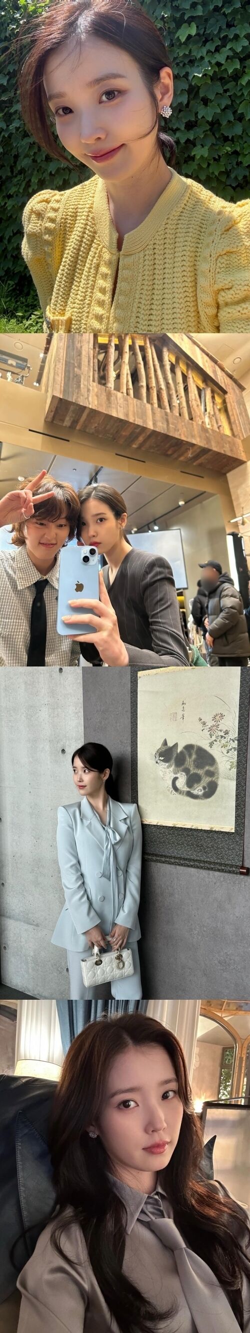 가수 겸 배우 아이유가 '21세기 대군부인' 촬영 비하인드를 공개했다. / 아이유 소셜미디어