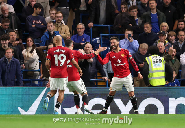 맨체스터 유나이티드가 2025-2026시즌 잉글랜드 프리미어리그(EPL) 33라운드에서 첼시를 1-0으로 제압했다./게티이미지코리아