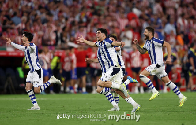 레알 소시에다드가 2025-2026시즌 코파 델 레이 결승전에서 아틀레티코 마드리드를 꺾고 우승을 차지했다./게티이미지코리아