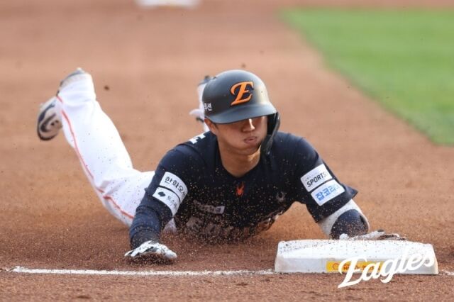 1번 타자로 활약하고 있는 이원석./한화 이글스