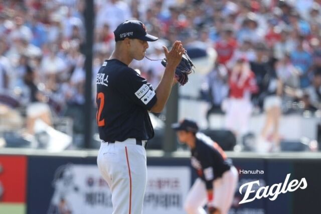 승리 투수 에르난데스./한화 이글스