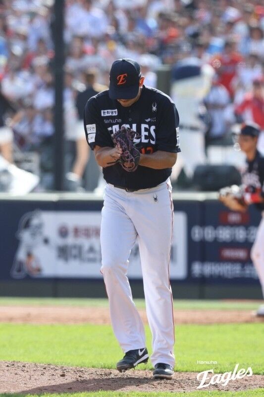 파이팅을 외치는 에르난데스./한화 이글스