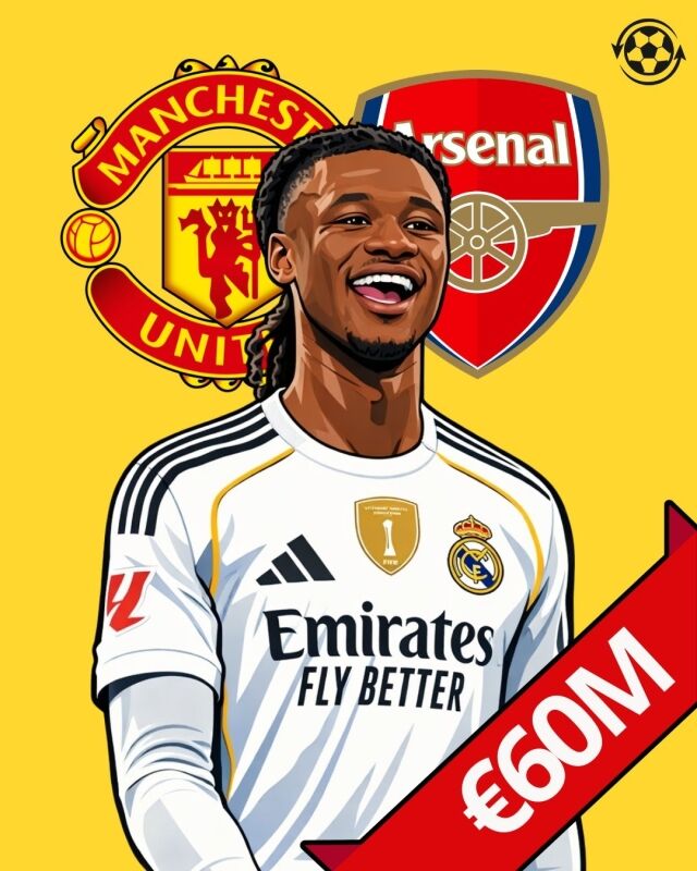 에두아르도 카마빙가(레알 마드리드)가 맨체스터 유나이티드와 아스널의 관심을 받고 있다./Transfer News Live 제공