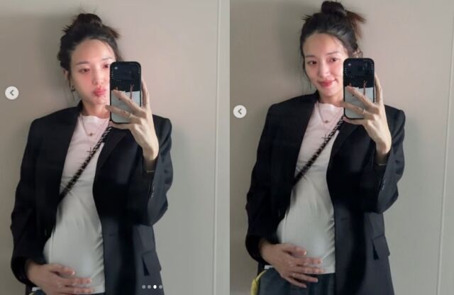 김민경은 지난 20일 자신의 사회관계망서비스(SNS)를 통해 임신 16주 차에 접어든 D라인을 공개하며 예비 엄마로서 겪는 복합적인 감정을 공유했다. /김민경 소셜미디어