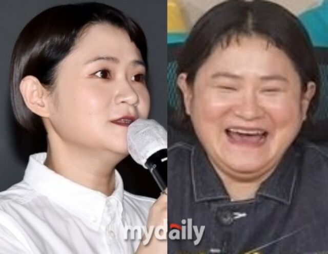 코미디언 김신영이 다이어트를 포기한 뒤 오히려 예능감을 방출 중이다. / 마이데일리 및 MBC '전참시'