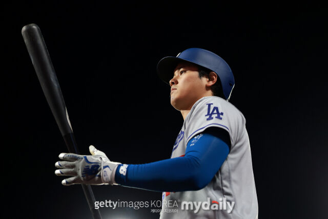 오타니 쇼헤이가 22일 샌프란시스코 자이언츠전에서 타석에 들어서고 있다./게티이미지코리아