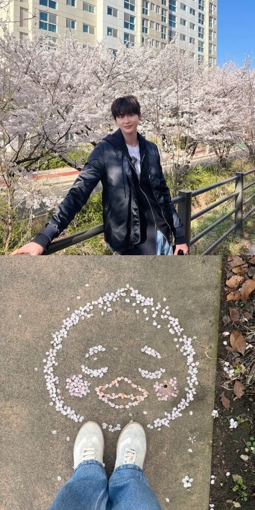 가수 이종석이 벚꽃 나들이에 나선 근황을 공개했다. / 이종석 소셜미디어