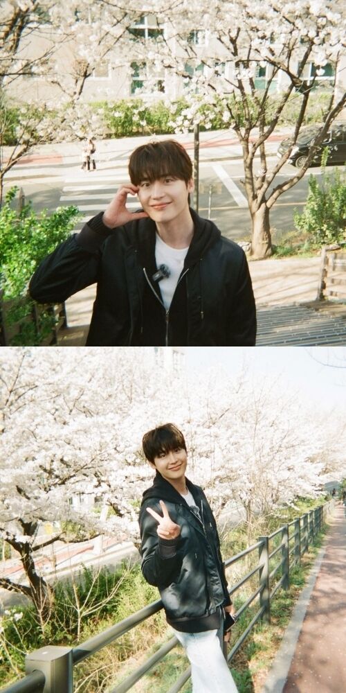 가수 이종석이 벚꽃 나들이에 나선 근황을 공개했다. / 이종석 소셜미디어