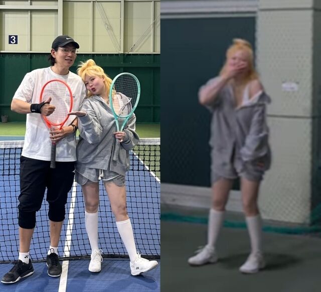 방송인 장성규와 함께 운동하는 현아의 근황이 전해졌다. / 장성규 소셜미디어