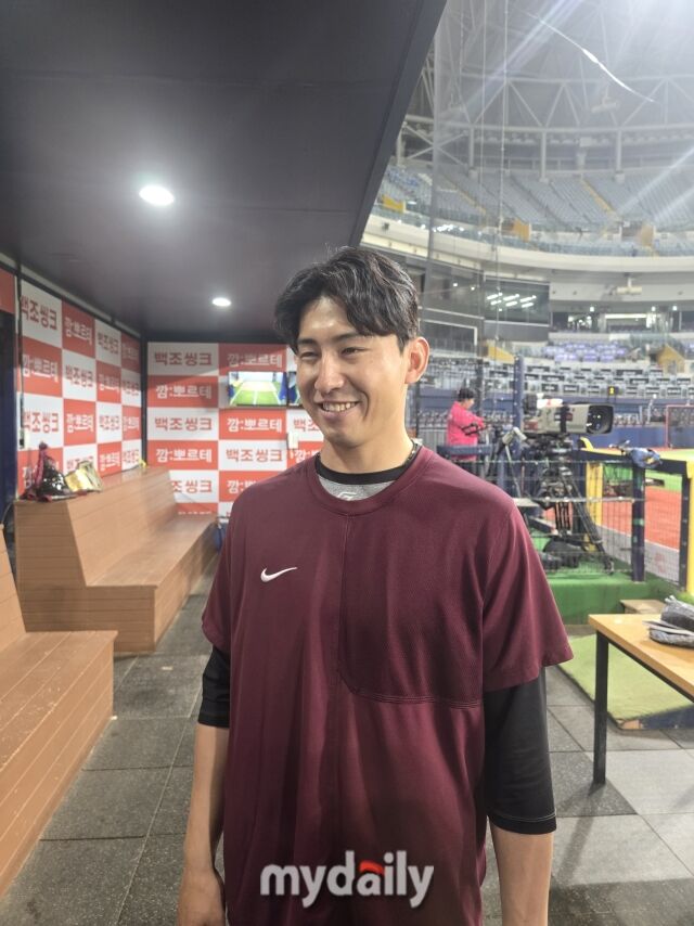 키움 히어로즈 카나쿠보 유토가 23일 서울 고척스카이돔에서 열릴 NC 다이노스전을 앞두고 인터뷰하고 있다./고척=김진성 기자 kkomag@mydaily.co.kr