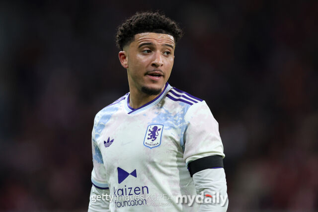 24일 스카이스포츠 보도에 따르면 제이든 산초(아스톤 빌라)는 도르트문트에 긍정적인 반응을 보였다./게티이미지코리아