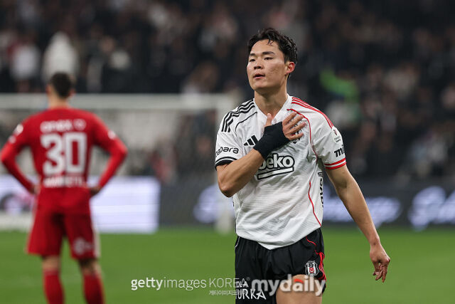 오현규(베식타시)가 24일 알란야스포르와의 경기에서 득점에 성공했다. 세레머니를 하고 있는 오현규. /게티이미지코리아