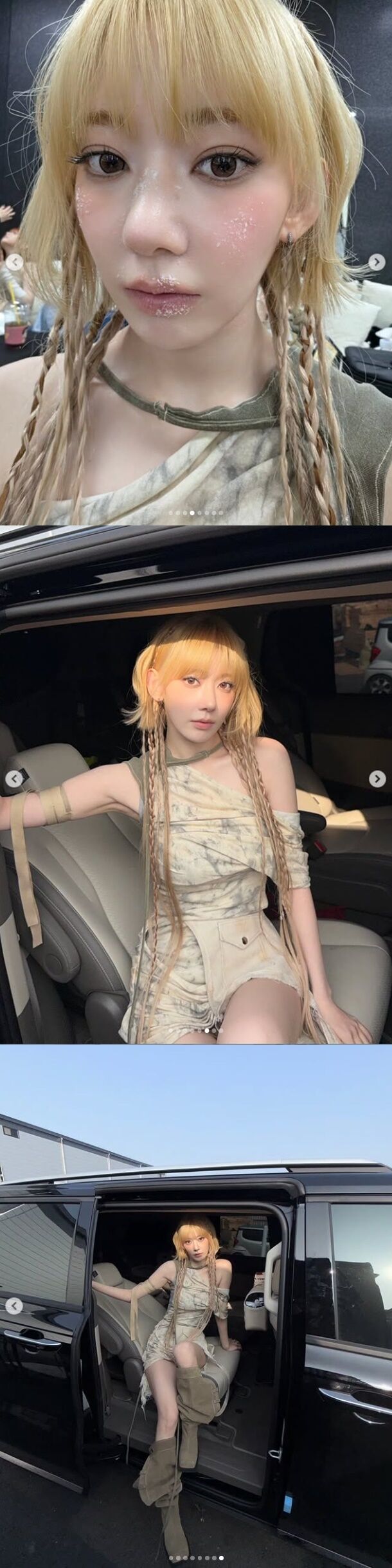 그룹 르세라핌 사쿠라가 추위에 꽁꽁 얼어버린 귀여운 미모를 공개하며 팬들의 이목을 집중시켰다. /사쿠라 소셜미디어