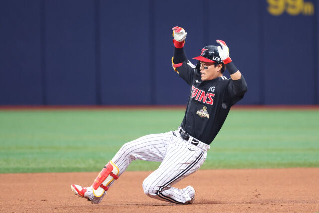 2안타 1타점으로 맹활약한 천성호./LG 트윈스