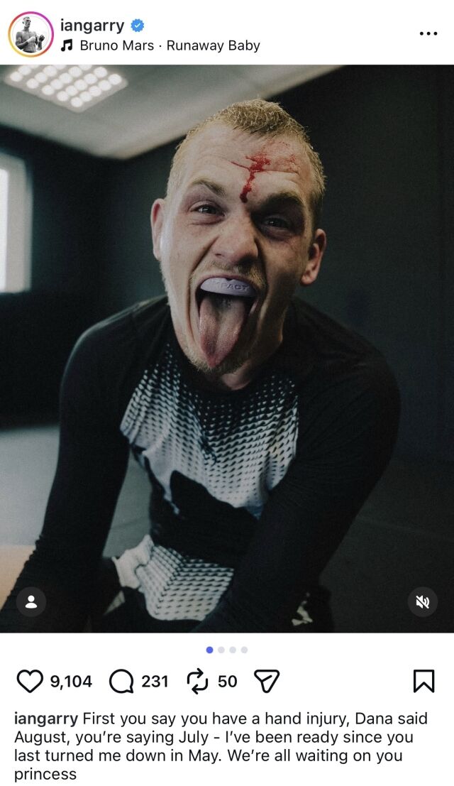 24일 올라온 이안 개리의 SNS./이안 개리 SNS 캡처